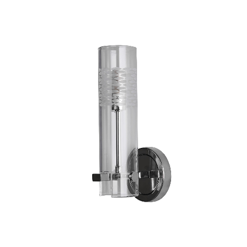 Applique Contemporanea Scope Acciaio Cromo Vetro 1 Luce G9