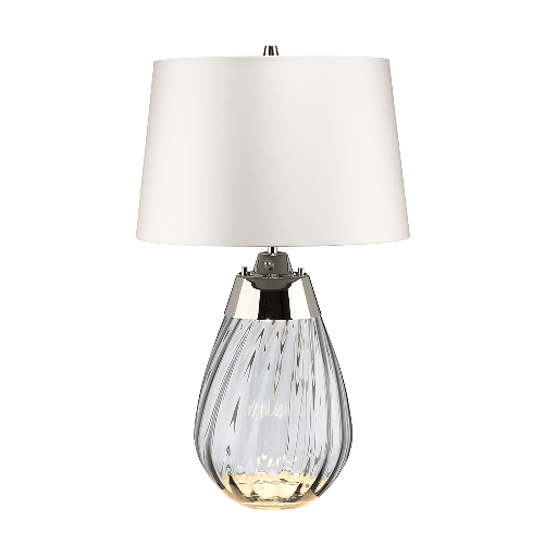 Lampada Da Scrivania Contemporanea Lena Metallo Vetro Grigio FumÃ ̈ 1 Luce E27