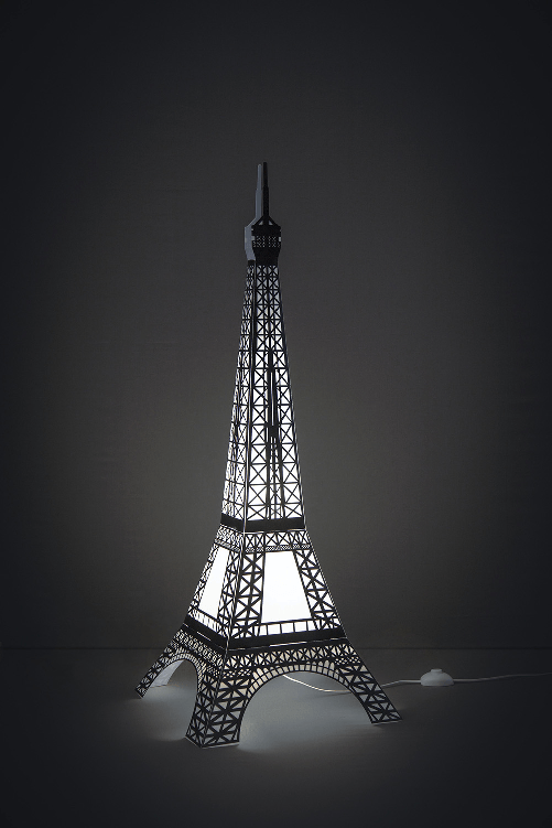 Lampada Da Scrivania-Ufficio Moderna Eiffel Polilux Â Nero Print 1 Luce E14