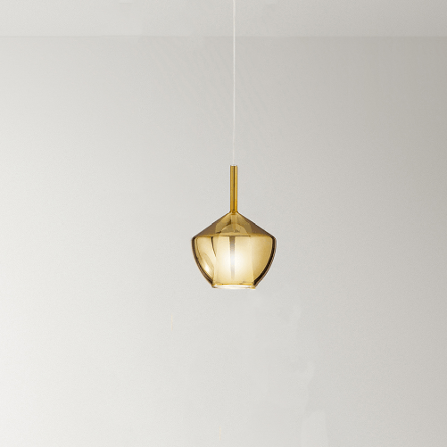 Vetro Borosilicato Contemporaneo Rain Oro Specchiato D20 Senza Rosone