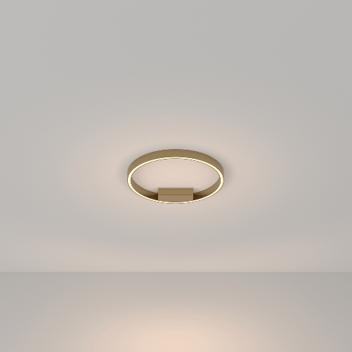 Lampadario A Sospensione Moderno Rim Alluminio Ottone 1 Luce Led 25W