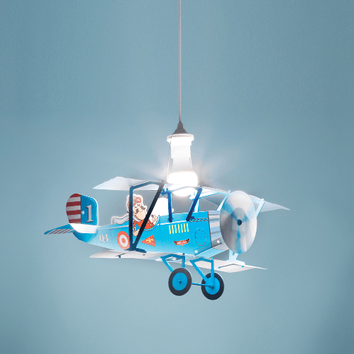 Sospensione Moderna Biplano Polilux Â Blu Biplano Blu 1 Luce E27