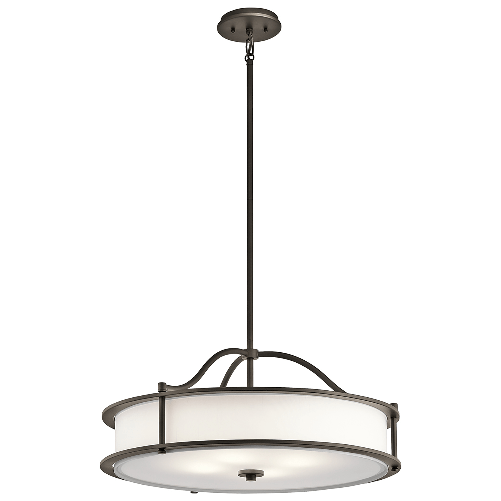 Lampadario Contemporaneo Emory Acciaio Bronzo Antico 4 Luci E27