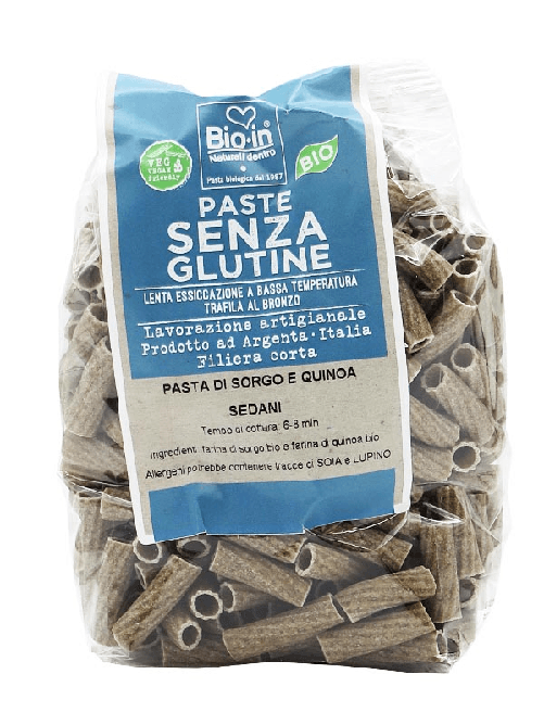 PASTA DI SORGO RISO INTEGRALE E QUINOA BIO SEDANI 350 g | Oltresole