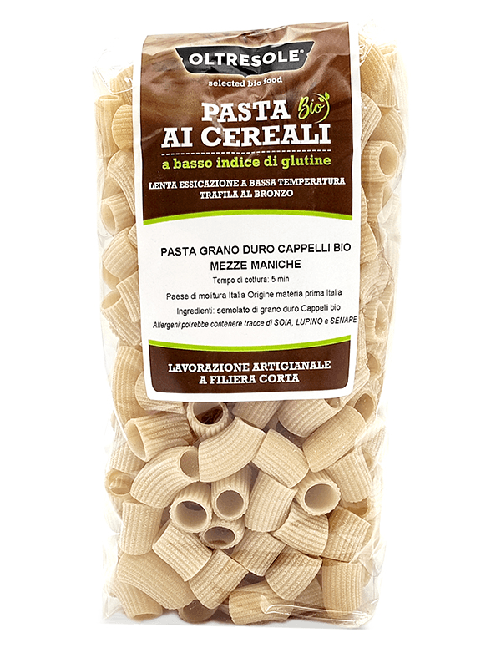 Oltresole pasta di grano duro senatore cappelli bio mezze maniche 500 g