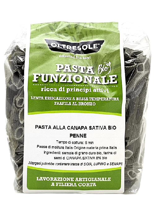Oltresole pasta di grano duro e canapa sativa bio penne 350 g