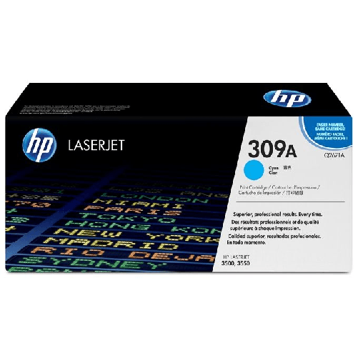 HP 309A Cyan Original LaserJet Toner Cartridge cartuccia toner 1 pz Originale Ciano