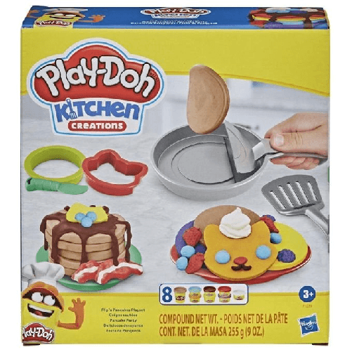Play-Doh Set per i pancake, per bambini dai 3 anni in su, con 8 colori, 14 componenti