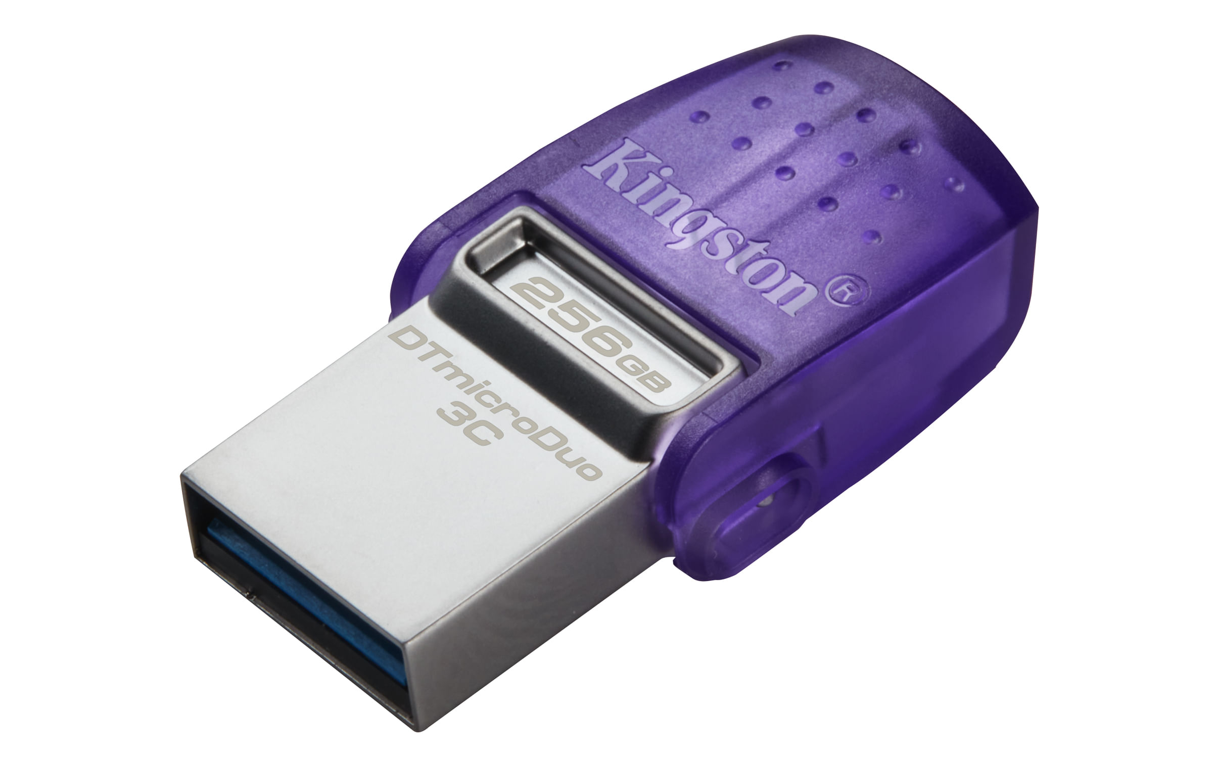 Kingston Technology DataTraveler microDuo 3C Chiavetta USB 256Gb Acciaio Inossidabile-Porpora Pen Drive 3.2 256Gb Micro Duo 3C Type-C/Type-A 200Mb/S K