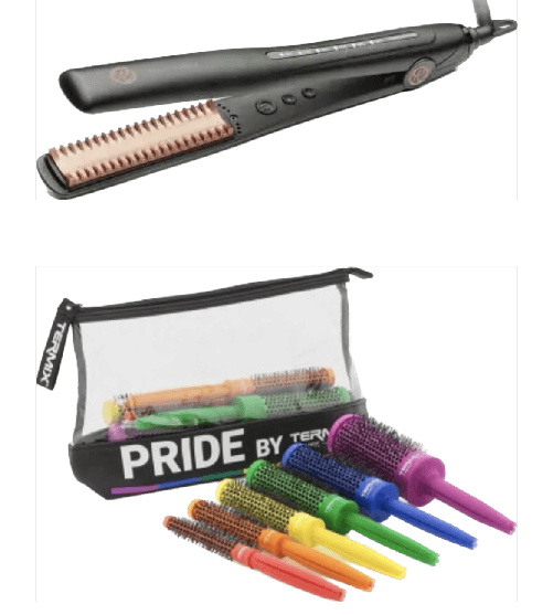 RETRO' PIASTRA COMB HAIR STRAIGHTENER RETRO' COIFFEUR PIU' IN OMAGGIO SET 6 SPAZZOLE ORIGINAL TERMIX