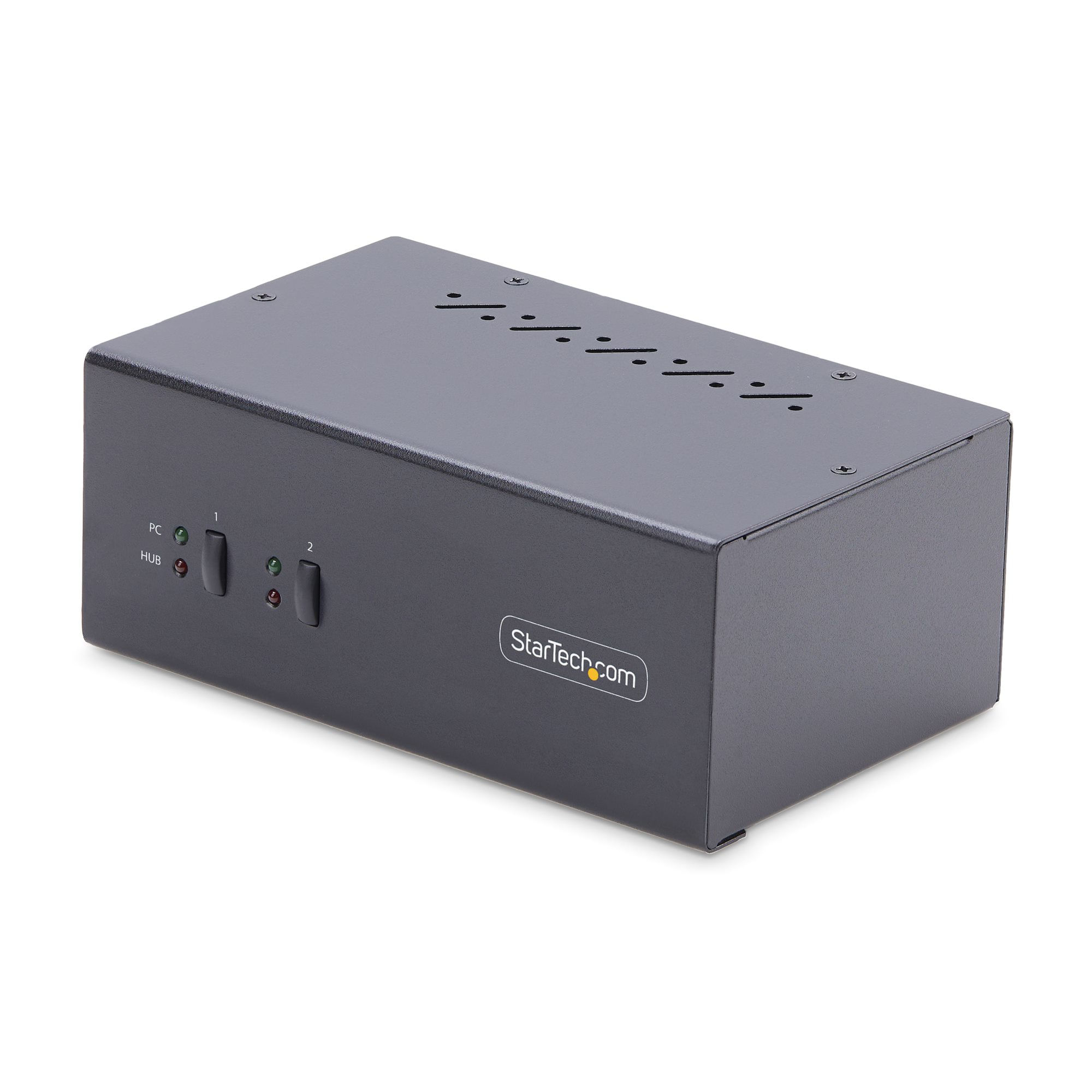 StarTech.com KVM Switch DisplayPort a 2 porte per doppio monitor DP, 4K 60Hz, 2 porte HID USB 2.0, Hub 2 porte USB 5Gbps, Commutazione con hotkey e pu