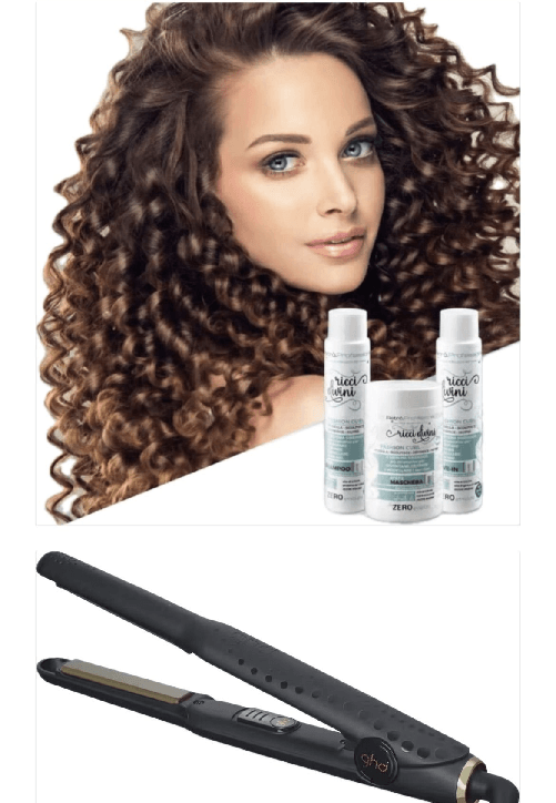 KIT RICCI DIVINI RETRO'150ML+200+150ML PIU' MINI PIASTRA GHD NEW EDITION