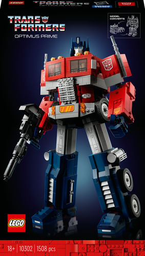 LEGO Icons Optimus Prime, Modellino da Costruire 2 in 1 del Leader dei Transformers, Set da Collezione per Adulti, 10302