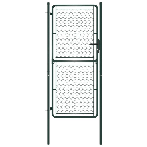 Cancello per Giardino in Acciaio 100x200 cm Verde