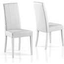 Sedia Liu |  in ecopelle, similpelle e legno, cucina, sala da pranzo, design, moderna