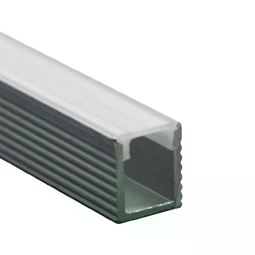 Profilo in Alluminio Stretto Piccolo 7,8X9mm Per Striscia Led 5mm Completo Di Copertura Satinata Tappi Gancio 2 Metri SKU-2903