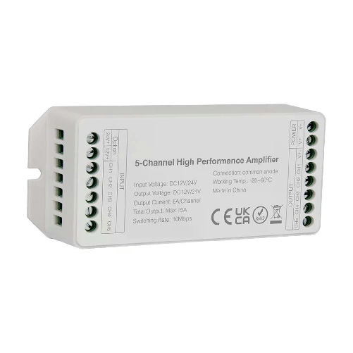 V-TAC Amplificatore per Strip LED 5 Canali RGB 12V - 24V