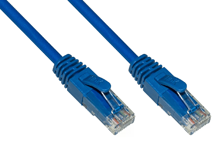 Link Cavo di Rete Categoria 6a Non Schermato Utp Awg24 Blu Halogenfree 025mt