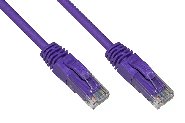 Link Cavo di Rete Categoria 6a Non Schermato Utp Awg24 Viola Halogenfree 75mt