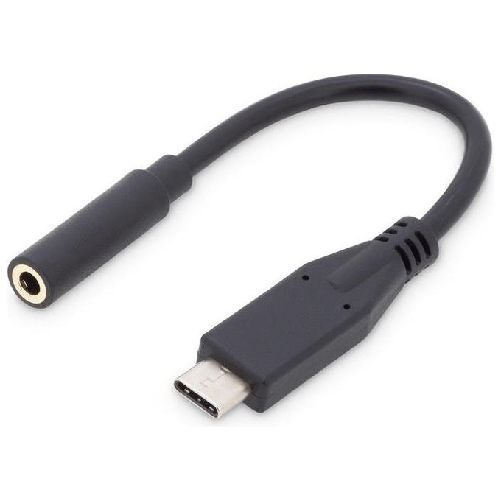 ASSMANN Electronic AK-300321-002-S cavo per cellulare Nero 0,2 m USB tipo-C 3,5 mm