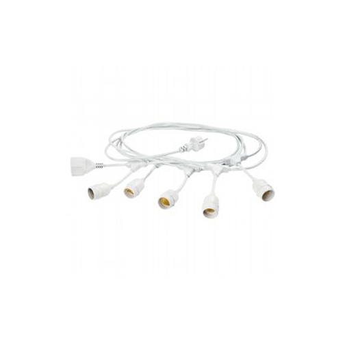 Cavo 5M Da Esterno Enjoy Termoplastica Bianca 5 Luci E27