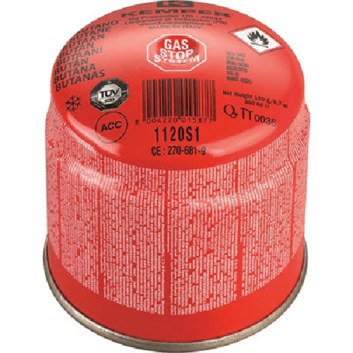 Cartuccia gas butano 190g sistema sicurezza stop gas sostituisce classica Kemper