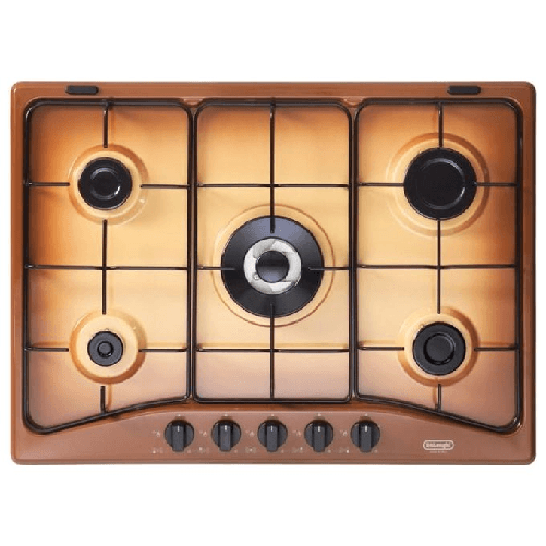 Delonghi De’Longhi YTF 57 ASV piano cottura Marrone Da incasso 70 cm Gas 5 Fornello(i) De’Longhi YTF 57 ASV piano cottura Marrone Da incasso 70 cm Gas