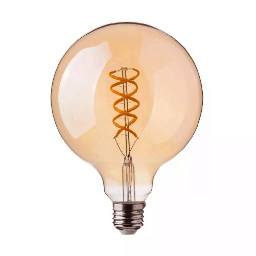 V-TAC VT-2075 LAMPADINA LED E27 4.8W BULB G95 GLOBO FILAMENT VETRO AMBRATO - SKU 217217