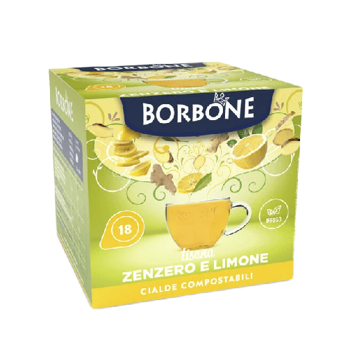 Borbone TISANA ZENZERO E LIMONE CAFFÈ BORBONE - Box 18 CIALDE ESE44 da 2.2g Caffè Borbone Tisana Zenzero e Limone