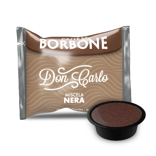 CAFFÈ BORBONE DON CARLO - MISCELA NERA - Box 100 CAPSULE COMPATIBILI A MODO MIO da 7.2g Caffè Borbone Don Carlo Miscela Nera Capsule caffè 100 pz