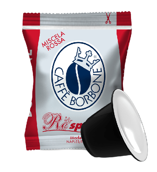 CAFFÈ BORBONE RESPRESSO - MISCELA ROSSA - Box 50 CAPSULE COMPATIBILI NESPRESSO da 5g Caffè Borbone Respresso Miscela Rossa