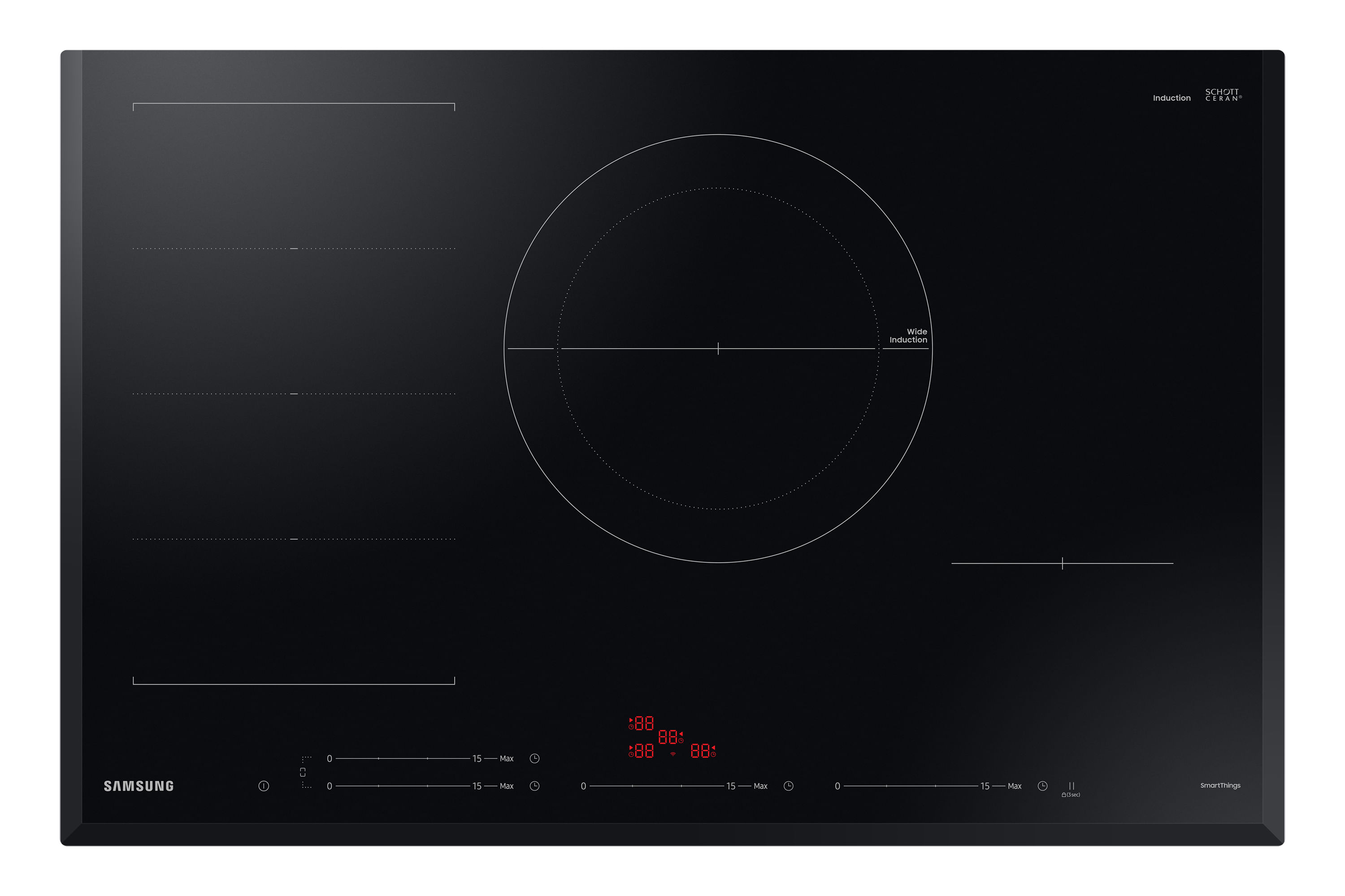 Samsung NZ84C6057KK Piano a Induzione Slim Fit Power Control Flex Zone Plus 80 cm Nero Samsung Piano a Induzione Slim Fit 80cm NZ84C6057KK