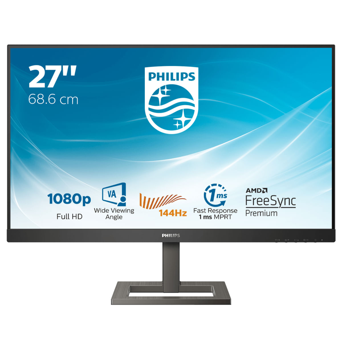 Philips Monitor da gioco Philips 272E1GAEZ 68,58 cm (27 pollici) (Full HD, pannello VA, DisplayPort, HDMI, 1 ms, 144 Hz