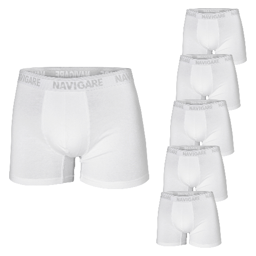 Set 6 Paia Boxer Uomo NAVIGARE Cotone Bielastico Nero Set 6 Paia Boxer Uomo NAVIGARE Cotone Bielastico Bianco