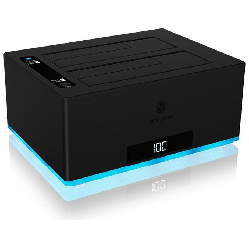 Raidsonic SATA I/II/III SSD/HDD zu USB 3.0 Anschluss zum Hostcomputer ber USB 3 ICY BOX IB-127CL-U3 USB 3.2 Gen 1 (3.1 Gen 1) Type-B Nero