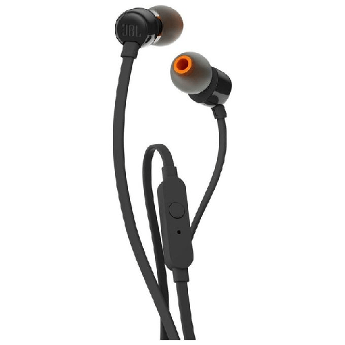 Jbl Cuffie JBL Tune 110 Microfono - Mani liberi - Controllo del cavo - Cavo piatto da 1,11 m - colore nero JBL Tune 110 Auricolare Cablato In-ear MUSI