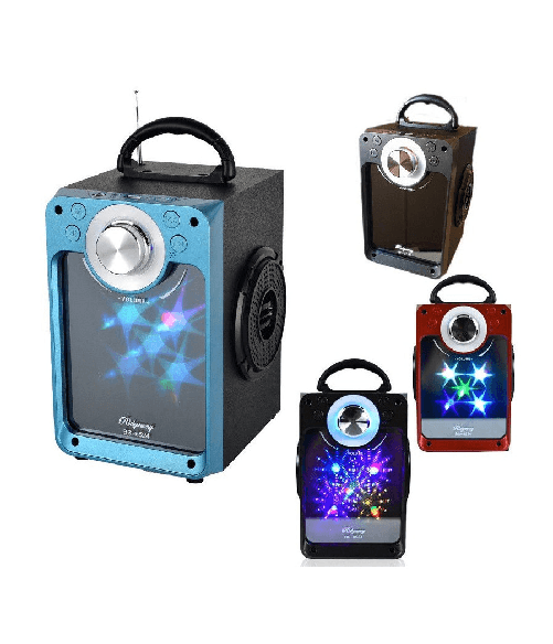 Trade Shop Traesio-cassa Speaker Fm Bluetooth Ricaricabile Sd Usb Aux 2 Casse Portatile Bs-9524 -