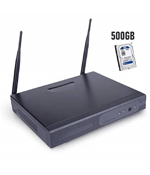 Trade Shop Traesio-dvr Nvr 4 Canali Wireless Wifi Onvif Cloud Videoregistratore + Hard Disk 500gb -