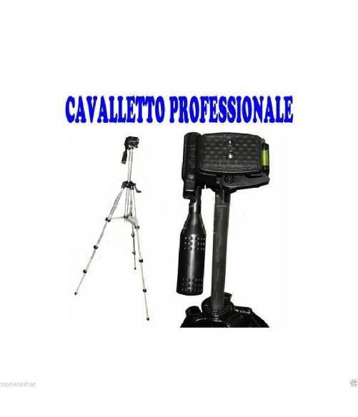 Trade Shop Traesio-cavalletto Treppiedi Fotocamera Per Videocamera Stativo 1,20 Mt Max -