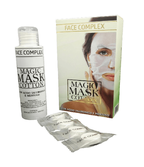 Trade Shop Traesio-maschera Viso Magic Mask Cotton Face Complex Con Acido Ialuronico E Mentolo -