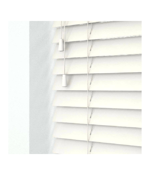 Trade Shop Traesio-tenda Veneziana Da Interno Casa Para Sole Effetto Legno Colore Bianco 140x175cm -
