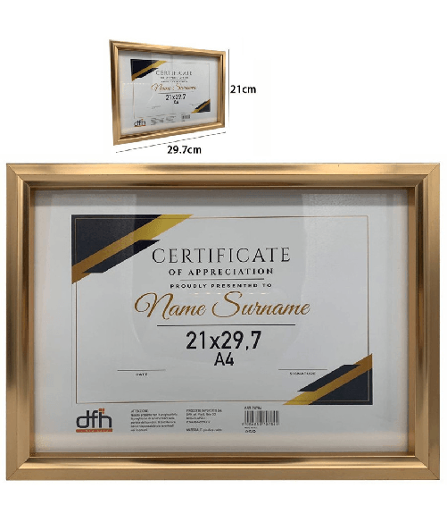 Trade Shop Traesio-cornice Oro Per Foto Quadri Tele Dimensioni A4 20 X 30 Cm Stile Retrò In Legno -