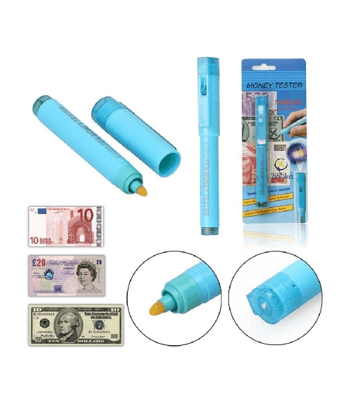 Trade Shop Traesio-penna Con Luce Ultravioletta Uv Tester Rilevatore Di Banconote Soldi False -