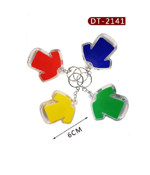 Set 4 Pezzi Mini Torcia Led Portachiavi A Forma Di Maglietta Da Calcio Dt-2141 -