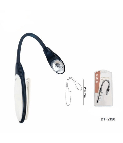 Wisdom-lampada Luce Da Lettura Con Clip Light Book Led Flessibile Casa Campeggi Dt-2090 -