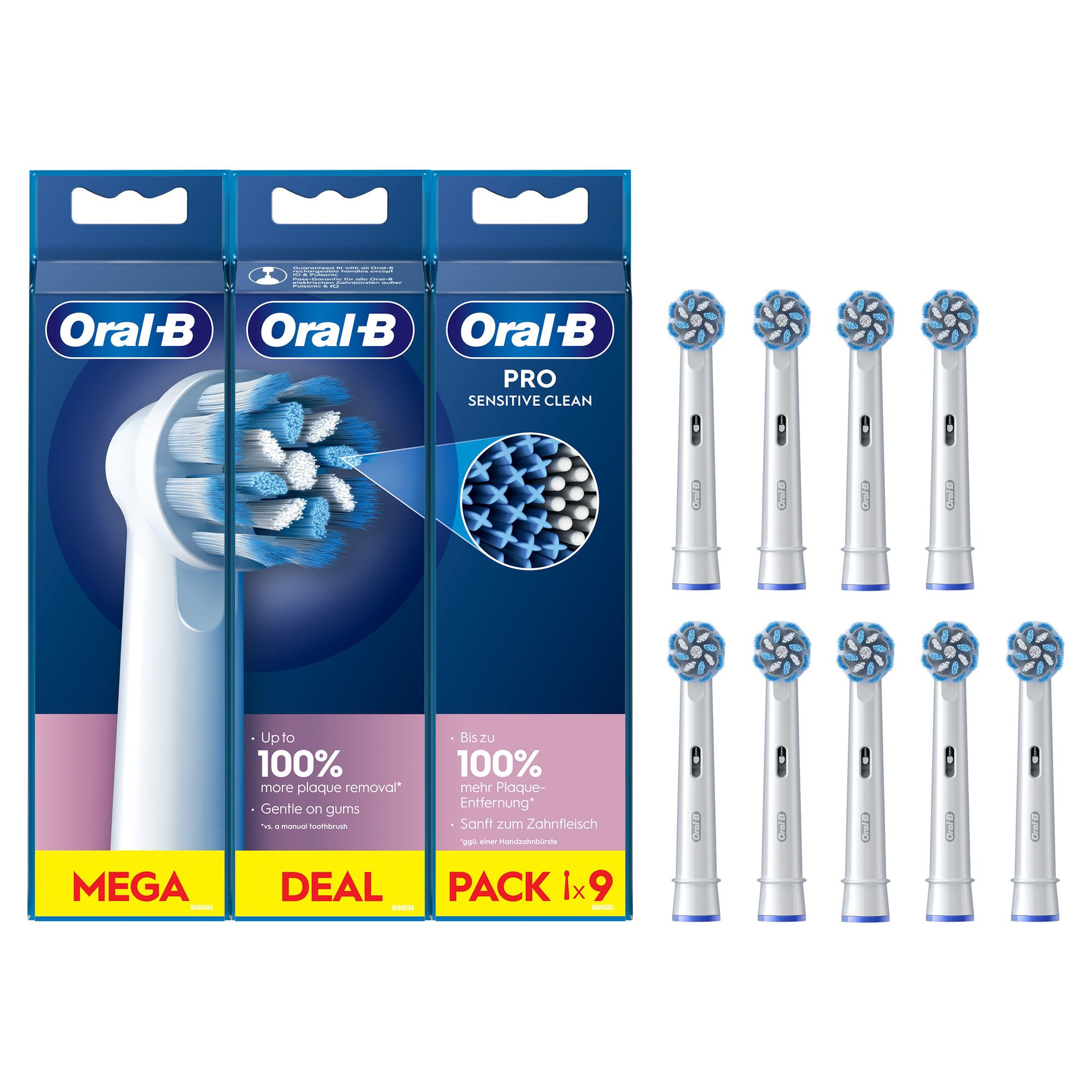 Braun Oral-B Testine Di Ricambio Pro Sensitive Clean, Confezione Da 9 Testine Oral-B Testine Di Ricambio Pro Sensitive Clean, Confezione Da 9 Testine
