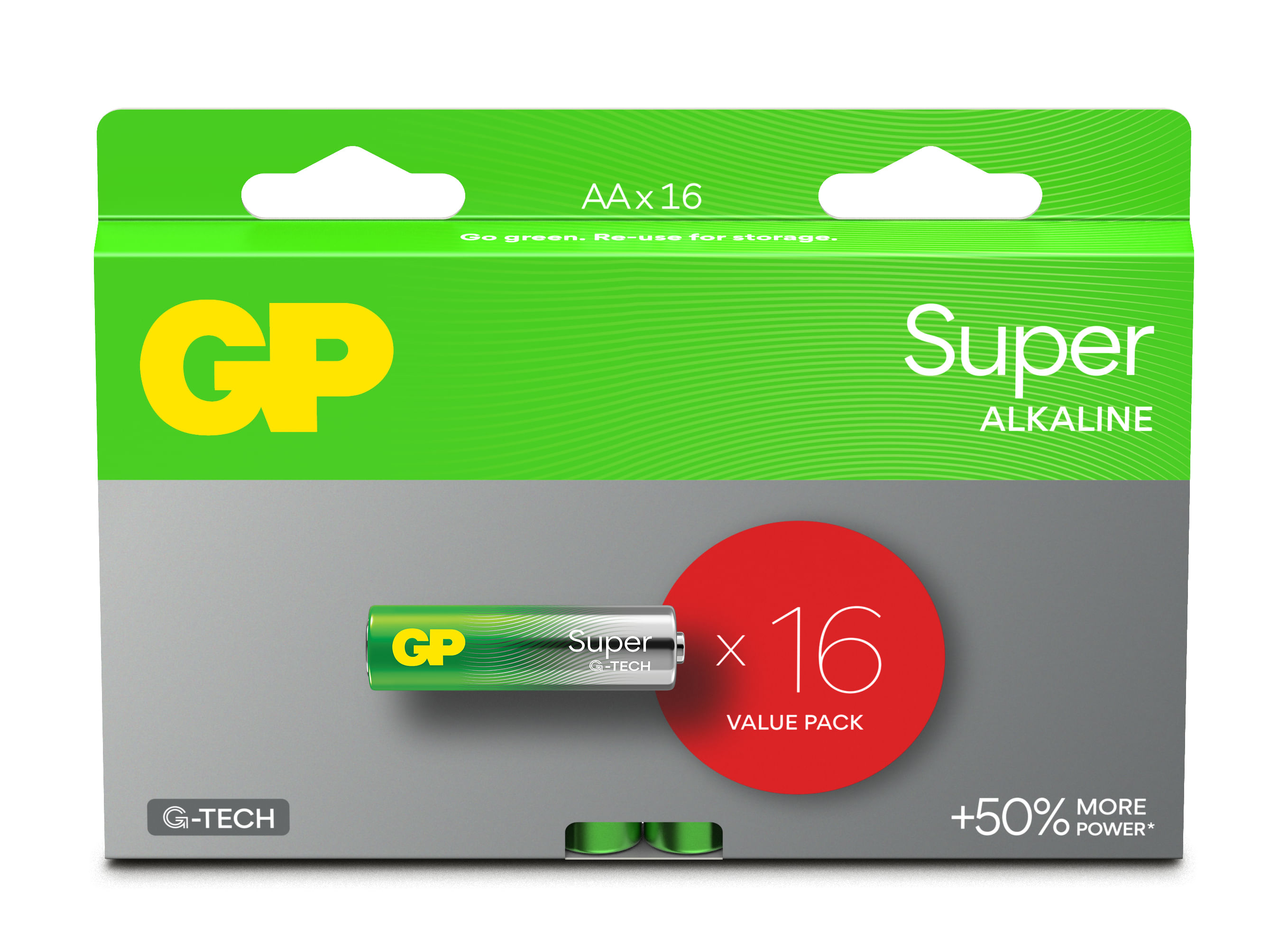 V-TAC GP Battery Batteria Super Alcalina 15V Stilo AA / 15A / LR6 (Confezione 16 Pezzi)