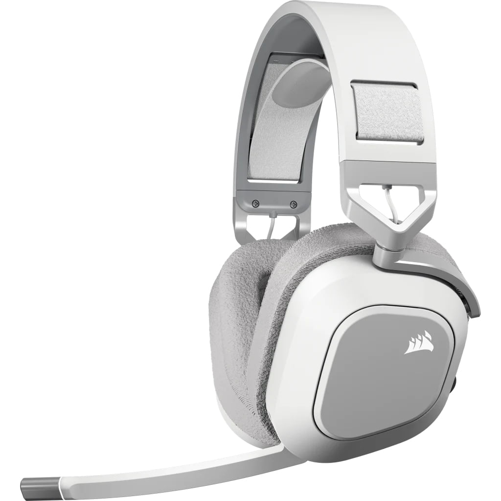Corsair CA-9011296-EU cuffia e auricolare Wireless A Padiglione Giocare Bluetooth Bianco (CORSAIR HS80 MAX W/L HEADSET W Corsair CA-9011296-EU cuffia
