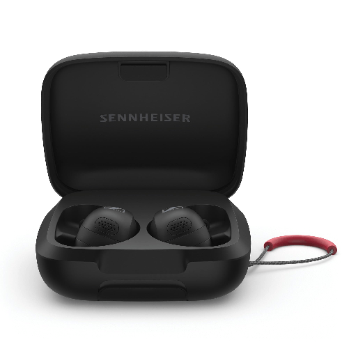 Sennheiser Auricolari MOMENTUM Sport con Fitness Tracker per Frequenza Cardiaca e Temperatura Corporea con ANC Adattivo Nero