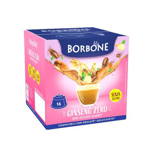 GINSENG ZERO CAFFÈ BORBONE - 16 CAPSULE COMPATIBILI DOLCE GUSTO da 11g